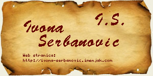 Ivona Šerbanović vizit kartica